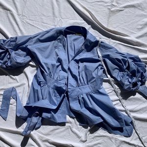 Artsy Blue Canvas Shirt